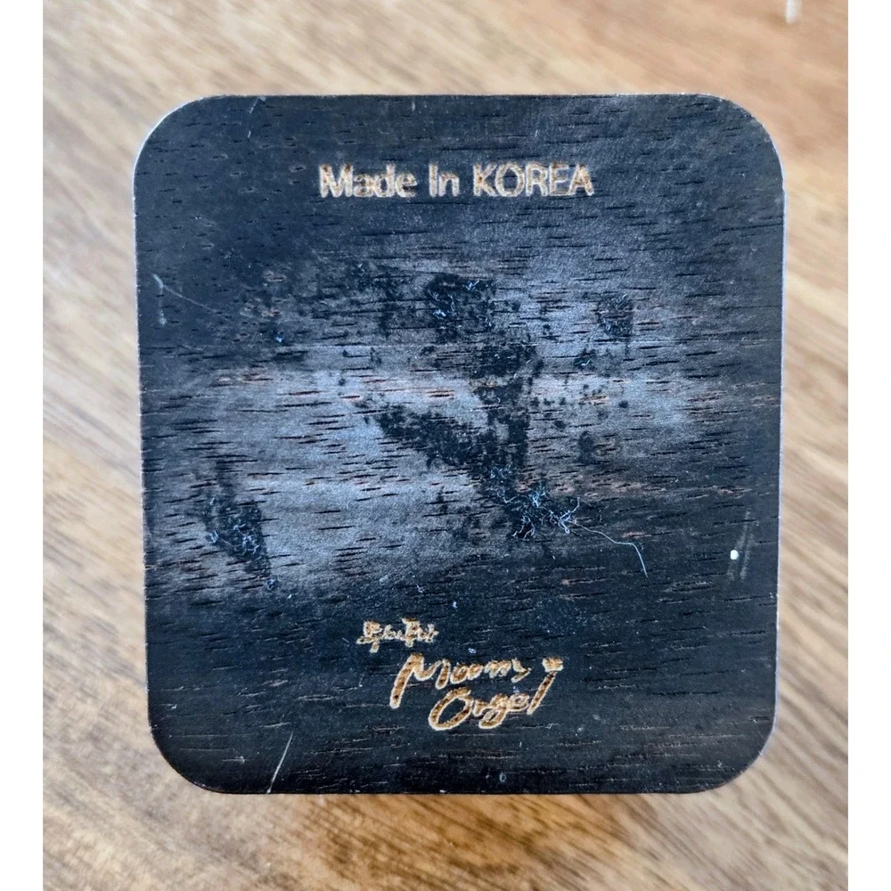 Moony Orgel Arirang Music Box Korea Signed Handmade/Painted Cherry Blossom 3D